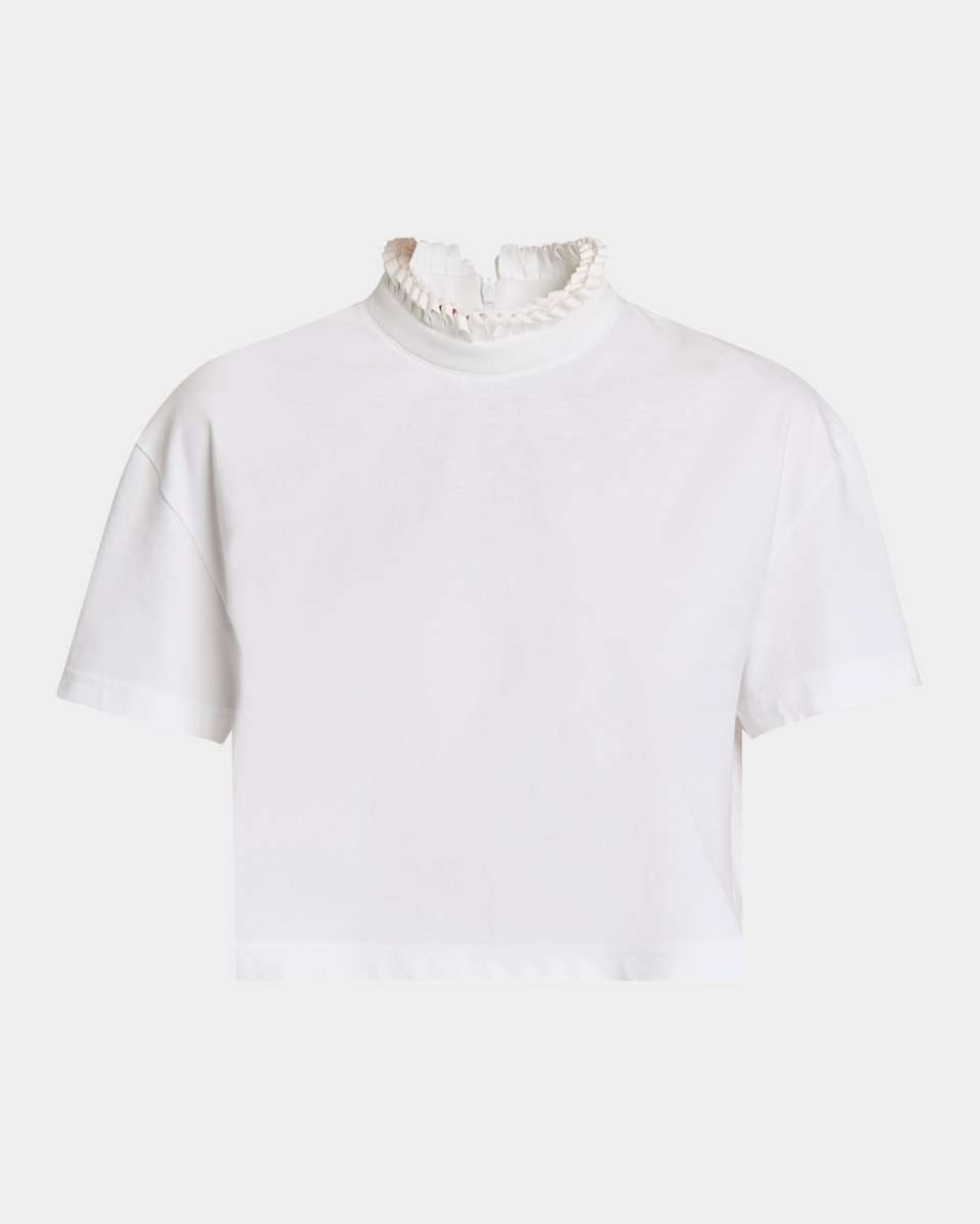 Cotton Jersey Cropped T-Shirt